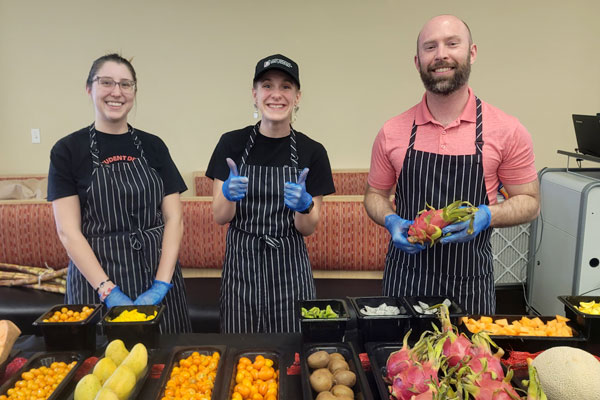 Exotic Fruit Tasting with Scott Conro and two other students