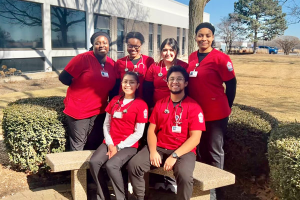 Sergio Dondiego with group of Nursing Students