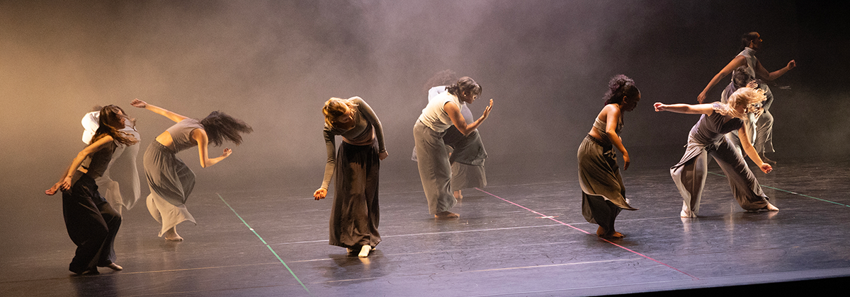 Dance performance shot of modern dance piece