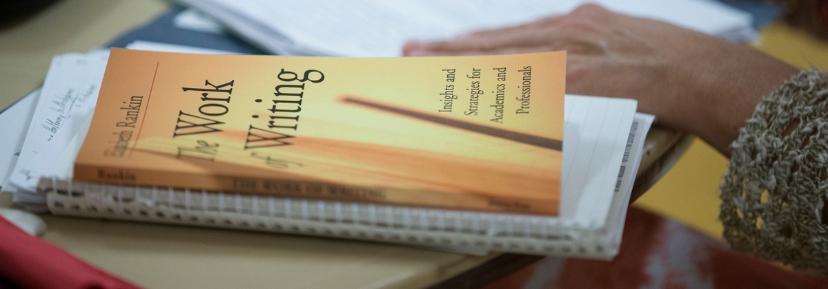 Image of book on writing.